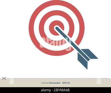 Dart Target Icon Vektor Logo Vorlage Illustration Design. Vektor EPS 10. Stock Vektor
