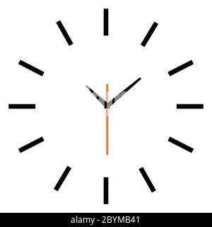 Liniensymbol Wanduhr Fläche Vektor Stock Vektor