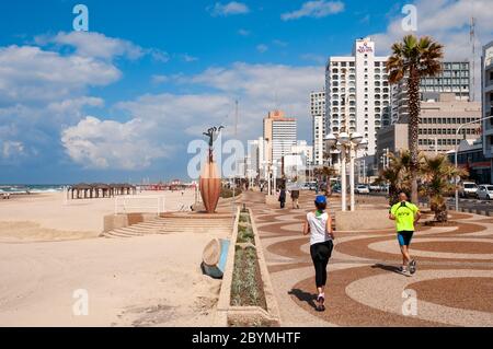 Die Uferpromenade, Tel Aviv, Israel Stockfoto