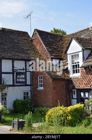 Horley Surrey Ye Olde Six Bells 1 Farbe Stockfoto