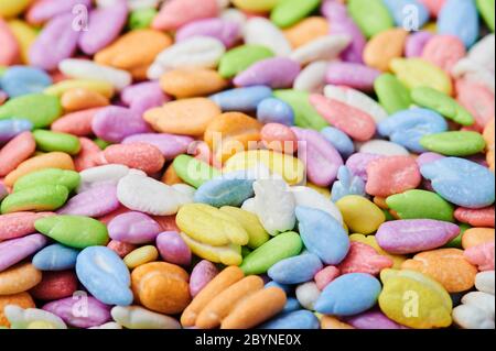 Bunte Sonnenblumen Samen Hintergrund Makro Nahaufnahme Stockfoto