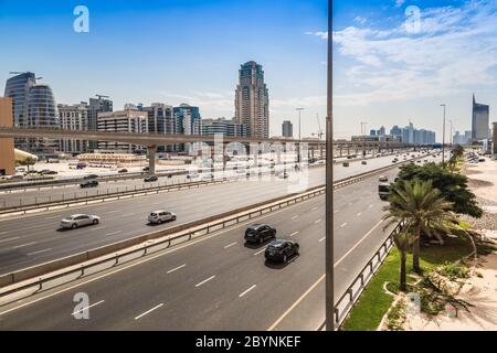 Dubai Sheikh Zayed Road Stockfoto