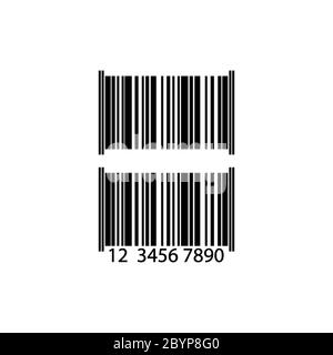 Barcode-Symbol in Schwarz auf isoliertem weißem Hintergrund. Vektor EPS 10. Stock Vektor