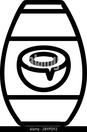 Kokosnuss Shampoo Symbol Vektor Umriss Illustration Stock Vektor