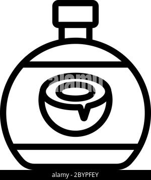 Kokosnuss aromatische Shampoo Symbol Vektor Umriss Illustration Stock Vektor