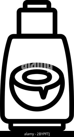 cocnut kosmetische Creme Symbol Vektor Umriss Illustration Stock Vektor