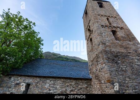 Romanische Kirche von Sant Joan de Boí, Boi, Provinz Lleida, Katalonien, Spanien Stockfoto