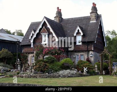 Ferienhaus im Staffordshire Dorf Ilam im Peak District National Park Stockfoto