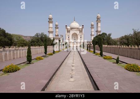 Bibi Ka Maqbara Grab, auch bekannt als Mini Taj Maha, Aurangabad, Maharashtra, Indien. Stockfoto