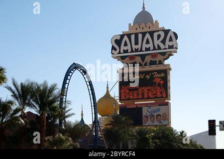 Sahara Hotel Las Vegas 478 Hotel und die wichtigsten Orte in Las Vegas der schönste Ort in Las Vegas Stockfoto