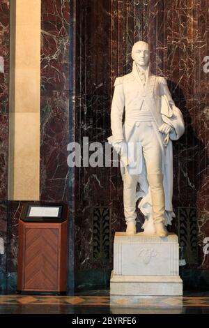 William Claiborne Statue, State Capitol Building, Baton Rouge, Louisiana, USA Stockfoto