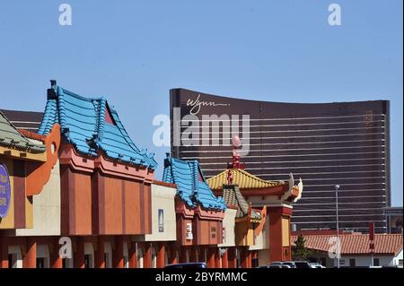 Wynn Hotel Las Vegas 681 und Chinatown Hotel und die wichtigsten Orte in Las Vegas der schönste Ort in Las Vegas Stockfoto