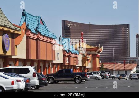 Wynn Hotel Las Vegas 682 und Chinatown Hotel und die wichtigsten Orte in Las Vegas der schönste Ort in Las Vegas Stockfoto