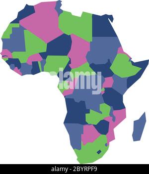 Sehr vereinfachte infografische politische Karte Afrikas. Einfache geometrische Vektordarstellung. Stock Vektor