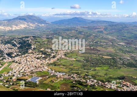 Ansichten von Erice, Sizilien, Italien, im Winter (Dezember) Stockfoto