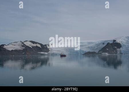 Ein Leckerbisse in der Admiralty Bay auf King George Island in den South Shetland Islands, Antarktis. Stockfoto