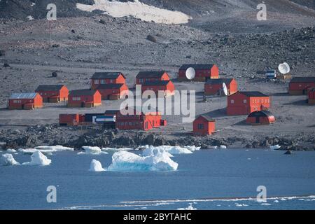 Die argentinische Forschungsstation in der Hope Bay auf der Trinity-Halbinsel, Antarktische Halbinsel, Antarktis Stockfoto