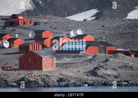 Die argentinische Forschungsstation in der Hope Bay auf der Trinity-Halbinsel, Antarktische Halbinsel, Antarktis Stockfoto