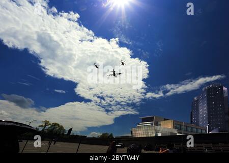 Militärüberführung Stony Brook Hospital Long Island New York Stockfoto