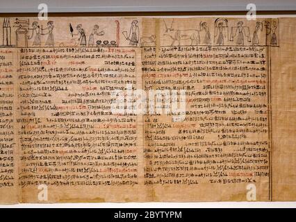 Metropolitan Museum of Art, New York, Ägyptisches Buch der Toten Stockfoto