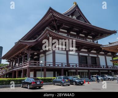 Blick auf den Zojo-ji Tempel, Tokio, Japan Stockfoto