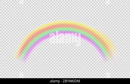 Farbige Regenbogen Fantasie-Symbol isoliert auf karierten Hintergrund. Stock Vektor