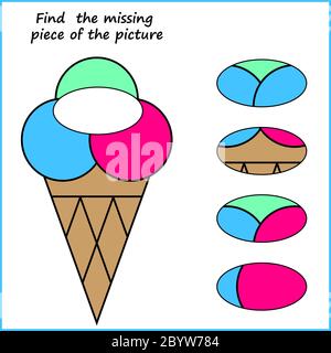 Arbeitsblatt für Kinder. Bildung Puzzle-Spiel. Kinder Aktivität Stock Vektor