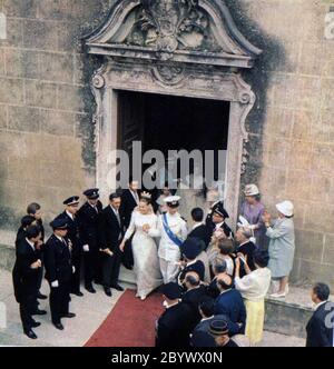 Hochzeit von Amedeo di Savoia Aosta und Claudia d'Orléans Ca. 22 Juli 1964 Stockfoto