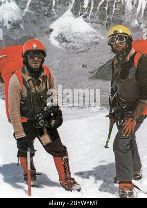 Jerzy Kukuczka und Andrzej Czok während der Frühjahrsexpedition zum Mount Everest 1980 Stockfoto