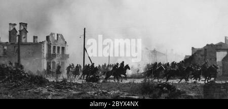 Polnische Kavallerie in Sochaczew ca. 1939 Stockfoto