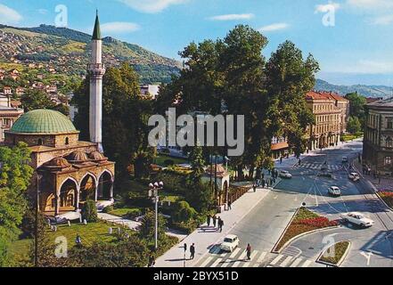 Ali Pasha's Moschee in Sarajevo, Bosnien und Herzegowina ca. 1966 Stockfoto