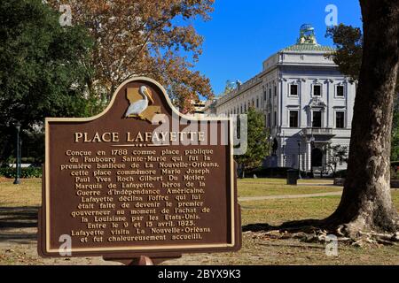 Lafayette Square, Warehouse District, New Orleans, Louisiana, USA Stockfoto