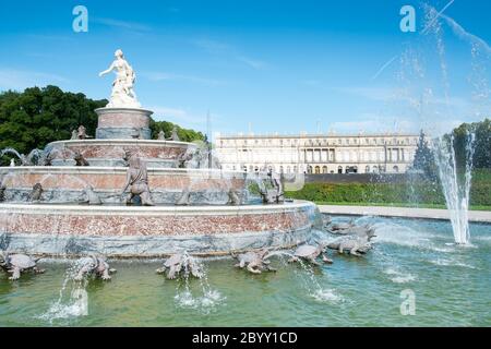 Brunnen in Herrenchiemsee Stockfoto