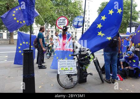 Anti-Brexit-Demonstranten in London Stockfoto