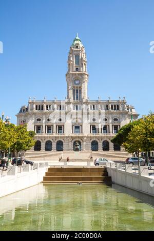 Porto Rathaus Stockfoto