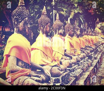 Buddha im Wat Yaichaimongkol, Ayutthaya, Thailand Stockfoto