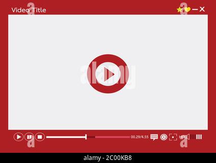Video Player-Media für Web und mobile apps Stockfoto