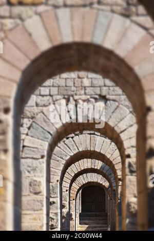 Galerie in der antiken Stadt Pergamon Türkei Stockfoto