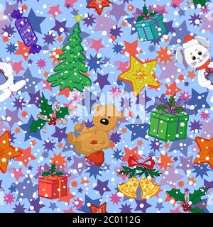 Weihnachten Urlaub nahtlose Muster Stockfoto