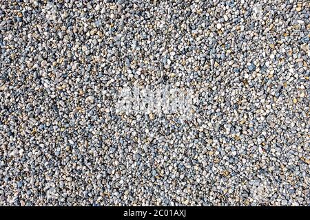 Oberfläche mit Tausenden von kleinen Steinen Stockfoto