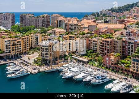 Fontvieille in Monaco Stockfoto