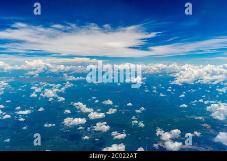 Eine Vogelperspektive auf einen Fluss, Kota Bharu, Malaysia Stockfoto