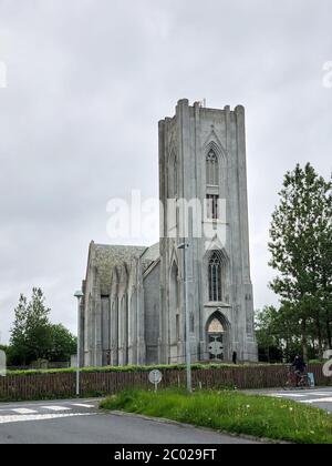 Reykjavik, Island - 2. Juli 2018: Kathedrale von Christus dem König - Domkirkja Kirs konungs Stockfoto