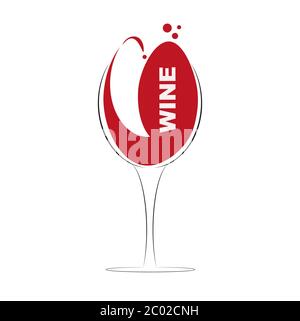 Red Wine Spritzer Vektor Stock Vektor