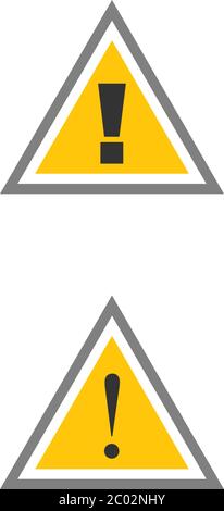 Warnlogo, Verbot, Ausrufezeichen Achtung Symbolvorlage Illustration Stock Vektor
