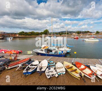 Dungarvan, County Waterford, Republik Irland. Eire. Boote im Hafen. Stockfoto