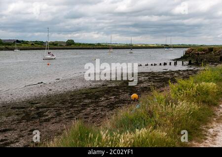Fluss Crouch, Hullbridge, Essex. Stockfoto