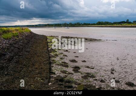 Fluss Crouch, Hullbridge, Essex. Stockfoto
