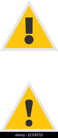 Warnlogo, Verbot, Ausrufezeichen Achtung Symbolvorlage Illustration Stock Vektor