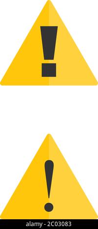 Warnlogo, Verbot, Ausrufezeichen Achtung Symbolvorlage Illustration Stock Vektor